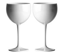 Avenue's Premium Verres à gin en polycarbonate incassable Blanc Copa Balloon 400 ml Lot de 2.