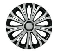 Pilot Enjoliveurs Avera Ø 16" Argent et Noir – Ensemble de 4