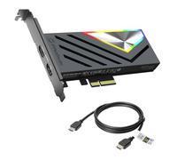 AVerMedia Carte de Capture HDMI pour Streaming et Enregistrement avec Capture 4K60 et Latence Ultra-Faible sur PS5, PS4 Pro, Xbox Series X/S, Xbox One X, Jeux Switch - GC575 Live Gamer 4K 2.1
