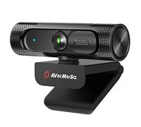 AVerMedia PW315 Webcam, Cache pour Webcam, Chat vidéo et Enregistrement 1080p / 60fps, Plug and Play, Microphones, Stream, Mise au Point Fixe - Black