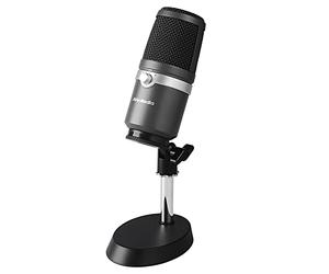 AVerMedia USB Microphone AM310 - Micro YouTube & Twitch - Micro cardioïde USB haute qualité, sans latence, parfait pour le streaming, avec retour audio du PC, écoutez votre voix en temps réel