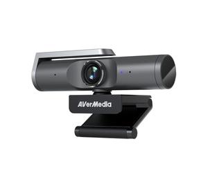 AVerMedia Webcam Professionnelle PW515 4K Ultra HD autofocus - Solution contrôlée par l'IA, Ajustement de l'image et de l'éclairage, foV Large 100 ° pour vidéoconférence et réunions virtuelles, Zoom,