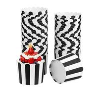 Avernest 50 Pièces Caissette Muffins Papier, Caissettes Cupcake, Moule Cupcake Papier pour Fêtes, Anniversaires et Mariages (Schwarz)