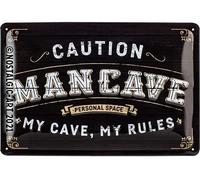 Nostalgic-Art Plaque Vintage, Man Cave - Idée de Cadeau pour Hommes, en métal, Design Retro pour la décoration, 20 x 30 cm