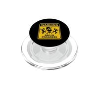 Avertissement Amusant pour Barbecue en Cours PopSockets PopGrip pour MagSafe