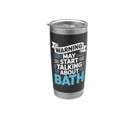 Avertissement amusant pour le bain peut commencer à parler de bain Gobelet isotherme en acier inoxydable double paroi