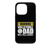 Avertissement Amusant pour Les Fans de Volleyball Dad Coque pour iPhone 13 Pro
