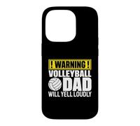 Avertissement Amusant pour Les Fans de Volleyball Dad Coque pour iPhone 14 Pro