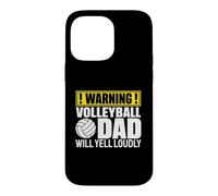 Avertissement Amusant pour Les Fans de Volleyball Dad Coque pour iPhone 14 Pro Max