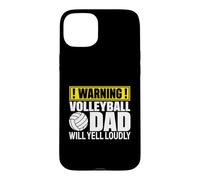 Avertissement Amusant pour Les Fans de Volleyball Dad Coque pour iPhone 15 Plus