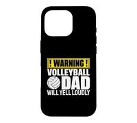 Avertissement Amusant pour Les Fans de Volleyball Dad Coque pour iPhone 16 Pro