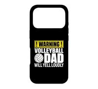 Avertissement Amusant pour Les Fans de Volleyball Dad Coque pour iPhone 17 Pro