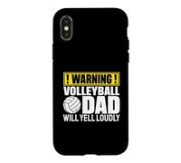 Avertissement Amusant pour Les Fans de Volleyball Dad Coque pour iPhone X/XS