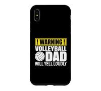 Avertissement Amusant pour Les Fans de Volleyball Dad Coque pour iPhone XS Max