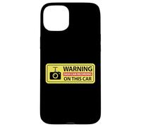 Avertissement : caméra embarquée enregistrant des séquences d'accident de Voiture et vidéo Coque pour iPhone 15 Plus