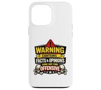 Avertissement Contenant des Faits et des Opinions - Crâne Sarcastique Amusant Coque pour iPhone 13 Pro Max