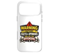 Avertissement Contenant des Faits et des Opinions - Crâne Sarcastique Amusant Coque pour iPhone 17 Pro Max