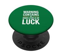 Avertissement : Contient des Niveaux élevés de Chance avec trèfle Irlandais PopSockets PopGrip Adhésif
