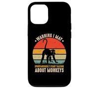 Avertissement d'amant de Singe I May Spontaneously Talk About Monkeys Coque pour iPhone 12/12 Pro