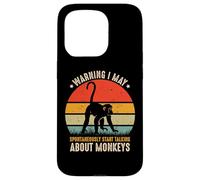 Avertissement d'amant de Singe I May Spontaneously Talk About Monkeys Coque pour iPhone 15 Pro