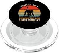 Avertissement d'amant de Singe I May Spontaneously Talk About Monkeys PopSockets PopGrip pour MagSafe