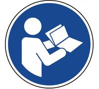 Avertissement d'auto-adhésif étiquette - Instructions pour une utilisation de 100 mm