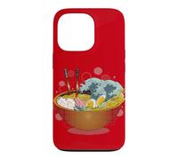 Avertissement de Tsunami Ramen : délicieux Bol de Nouilles de marée Coque pour iPhone 13 Pro