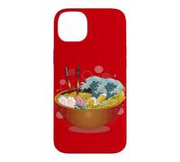 Avertissement de Tsunami Ramen : délicieux Bol de Nouilles de marée Coque pour iPhone 14 Plus