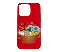 Avertissement de Tsunami Ramen : délicieux Bol de Nouilles de marée Coque pour iPhone 15 Pro Max