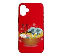 Avertissement de Tsunami Ramen : délicieux Bol de Nouilles de marée Coque pour iPhone 16 Plus