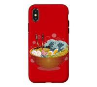 Avertissement de Tsunami Ramen : délicieux Bol de Nouilles de marée Coque pour iPhone X/XS