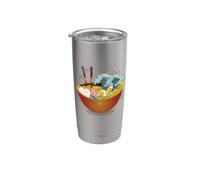 Avertissement de tsunami ramen : délicieux bol de nouilles de marée Gobelet isotherme en acier inoxydable double paroi