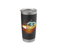 Avertissement de tsunami ramen : délicieux bol de nouilles de marée Gobelet isotherme en acier inoxydable double paroi
