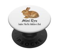 Avertissement des Mini Lapins Rex : la dépendance au Mini Rex est réelle PopSockets PopGrip Adhésif