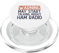 Avertissement drôle de Radio Jambon : Peut Commencer à Parler de Ham Radio PopSockets PopGrip pour MagSafe
