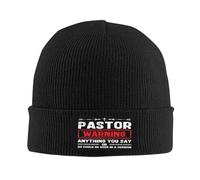 Avertissement du Pasteur : Tout Ce Que Vous Direz Ou Ferez Pourrait Être Utilisé dans Un Sermon Unisex Bonnets Hiver Doux Bonnet De Trawler Respirant Watch Cap pour Casque Moto Course À Pied