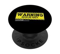 Avertissement Enterrement de Vie de Jeune Fille PopSockets PopGrip Adhésif