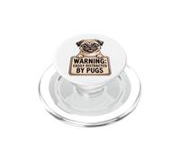 Avertissement Facile à distraire par Les carlins avec Citation Amusante pour Chien Carlin PopSockets PopGrip pour MagSafe