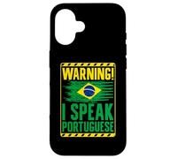 Avertissement Je Parle Portugais Brésil Coque pour iPhone 16