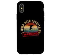Avertissement : « Je saute par-dessus tout » Funny Parkour Coque pour iPhone X/XS