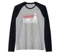 Avertissement : « Je saute par-dessus tout » Funny Parkour Manche Raglan
