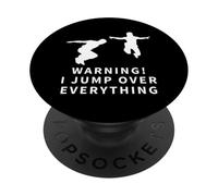 Avertissement : « Je saute par-dessus tout » Funny Parkour PopSockets PopGrip Adhésif