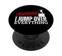 Avertissement : « Je saute par-dessus tout » Funny Parkour PopSockets PopGrip Adhésif