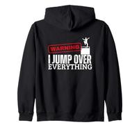 Avertissement : « Je saute par-dessus tout » Funny Parkour Sweat à Capuche