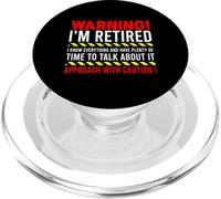 Avertissement Je suis retraité Approach with Caution Retirement PopSockets PopGrip pour MagSafe
