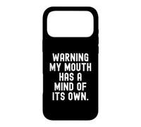 Avertissement : ma Bouche a Son Propre Esprit : Sarcastic Witty Coque pour iPhone 17 Pro Max