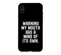 Avertissement : ma Bouche a Son Propre Esprit : Sarcastic Witty Coque pour iPhone XS Max