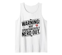 Avertissement : May Spontanément Nerd Out Fun Geek Humour Débardeur