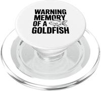 Avertissement Mémoire d'un Poisson Rouge Humour drôle PopSockets PopGrip pour MagSafe