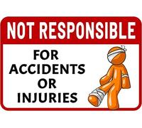 Avertissement : Nous déclinons toute responsabilité en cas d'accident ou de blessure. Entrée à vos risques et périls. Plaque décorative en métal, peinture sur fer, pour intérieur et extérieur. Ac